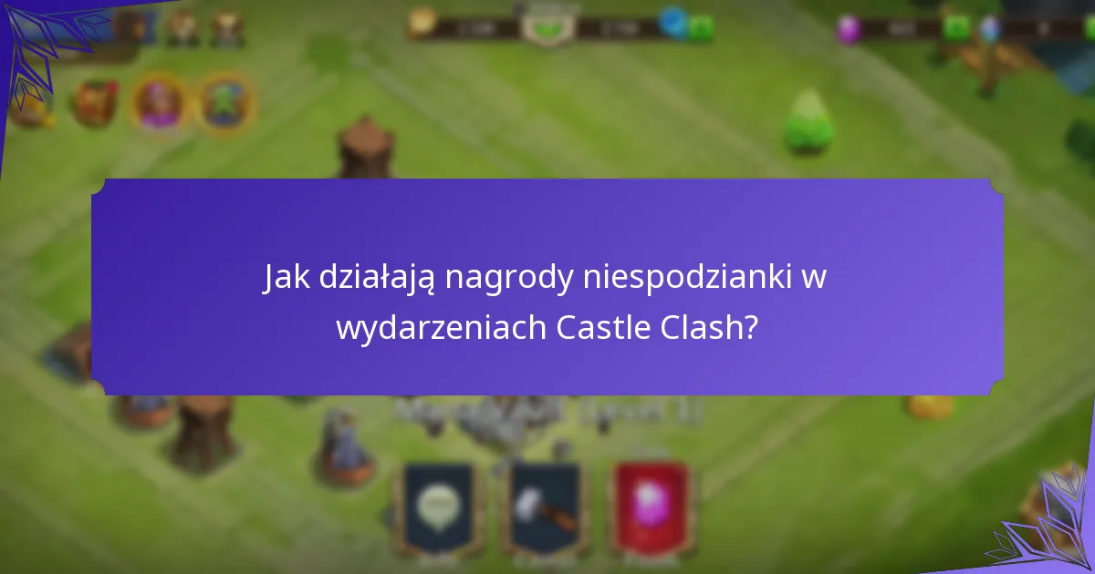 Jak działają nagrody niespodzianki w wydarzeniach Castle Clash?