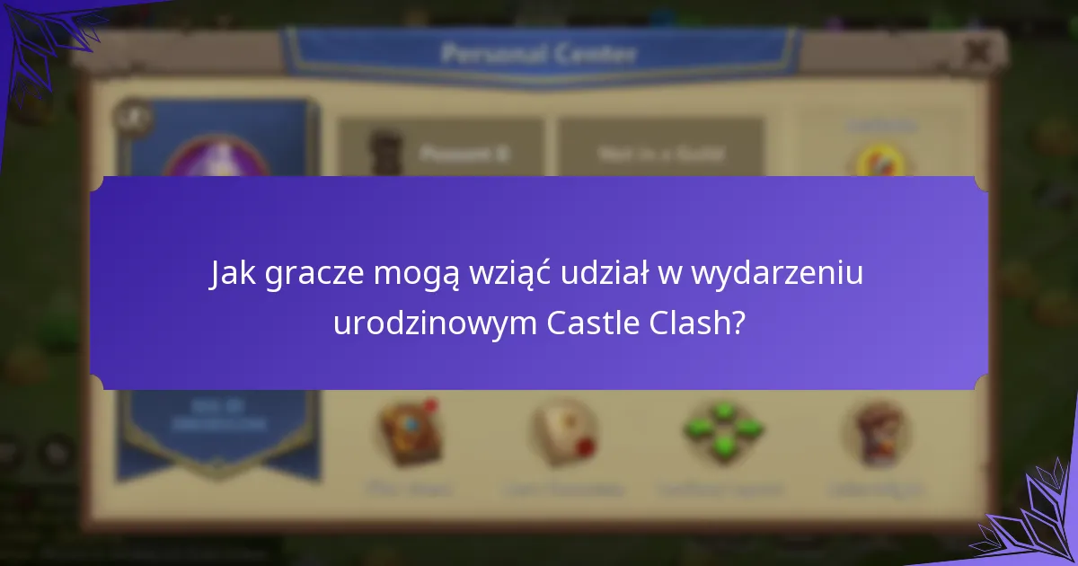 Jakie są nagrody za kamienie milowe w wydarzeniu urodzinowym Castle Clash?