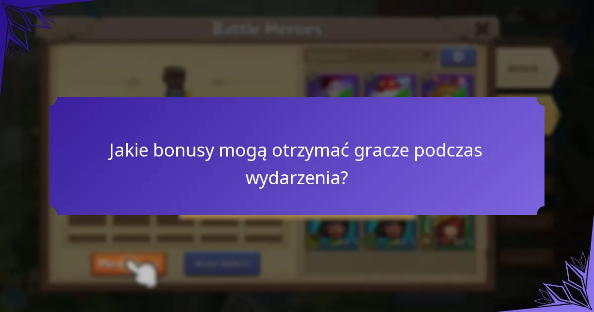Jakie bonusy mogą otrzymać gracze podczas wydarzenia?