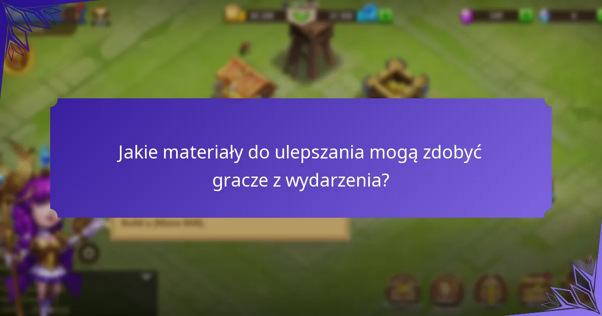 Jakie materiały do ulepszania mogą zdobyć gracze z wydarzenia?